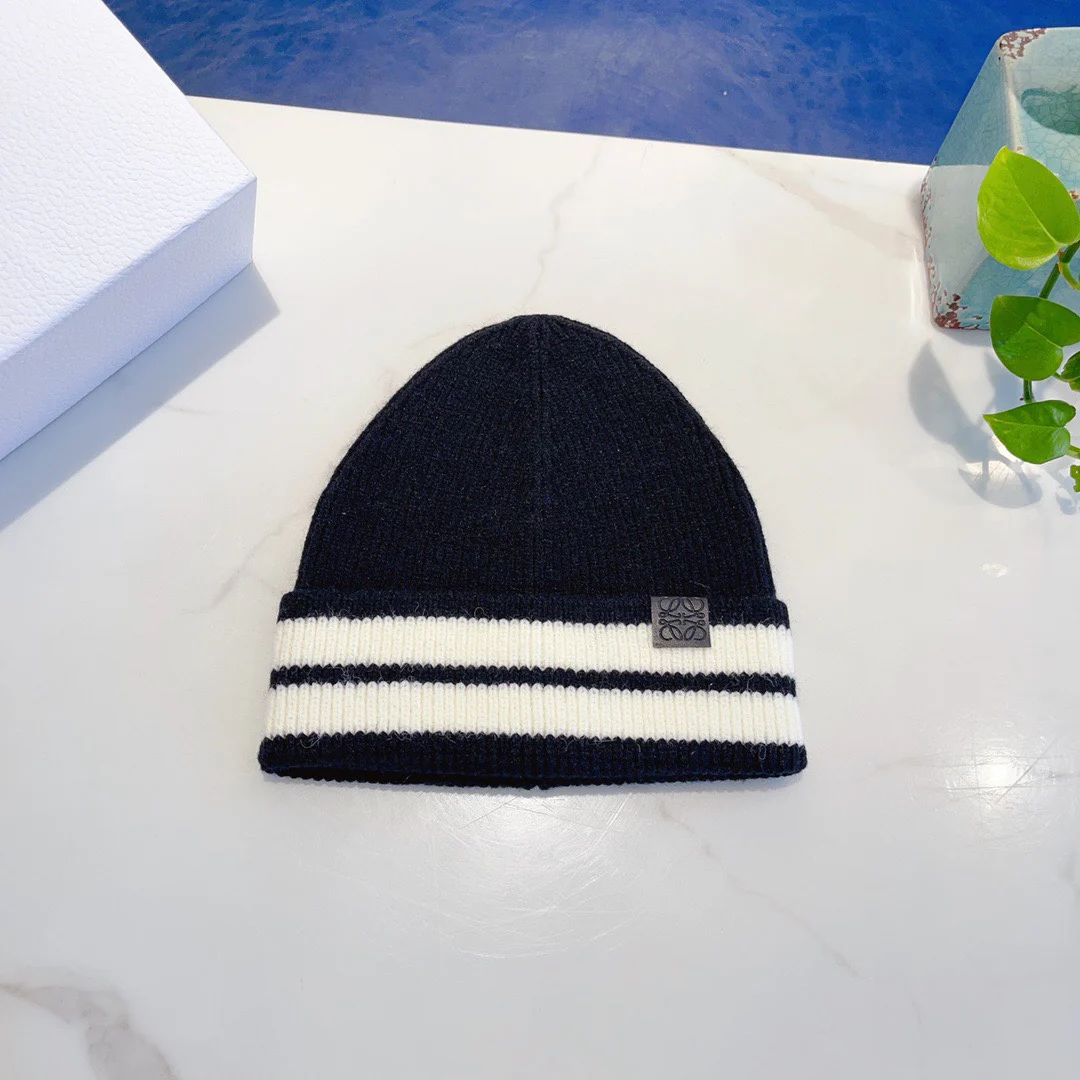 Lolwei - Шерстяная шапка - В стиле Бай Цзинтин - Унисекс - Черная