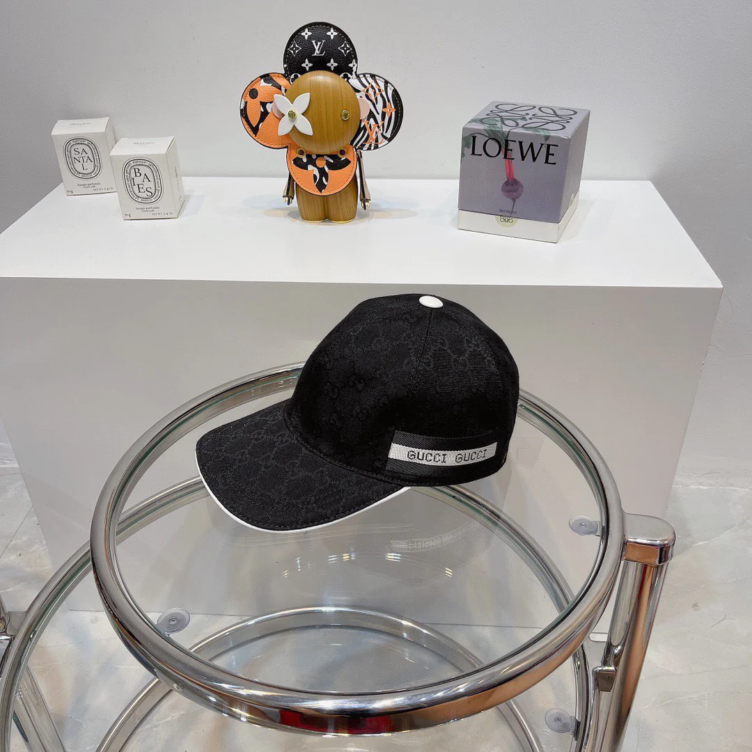 Gucci - Новая бейсболка с вышитой двойной буквой G - Черная