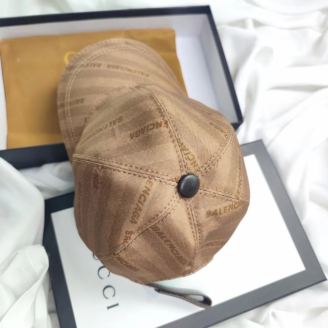 Полосатая бейсболка Balenciaga - хаки