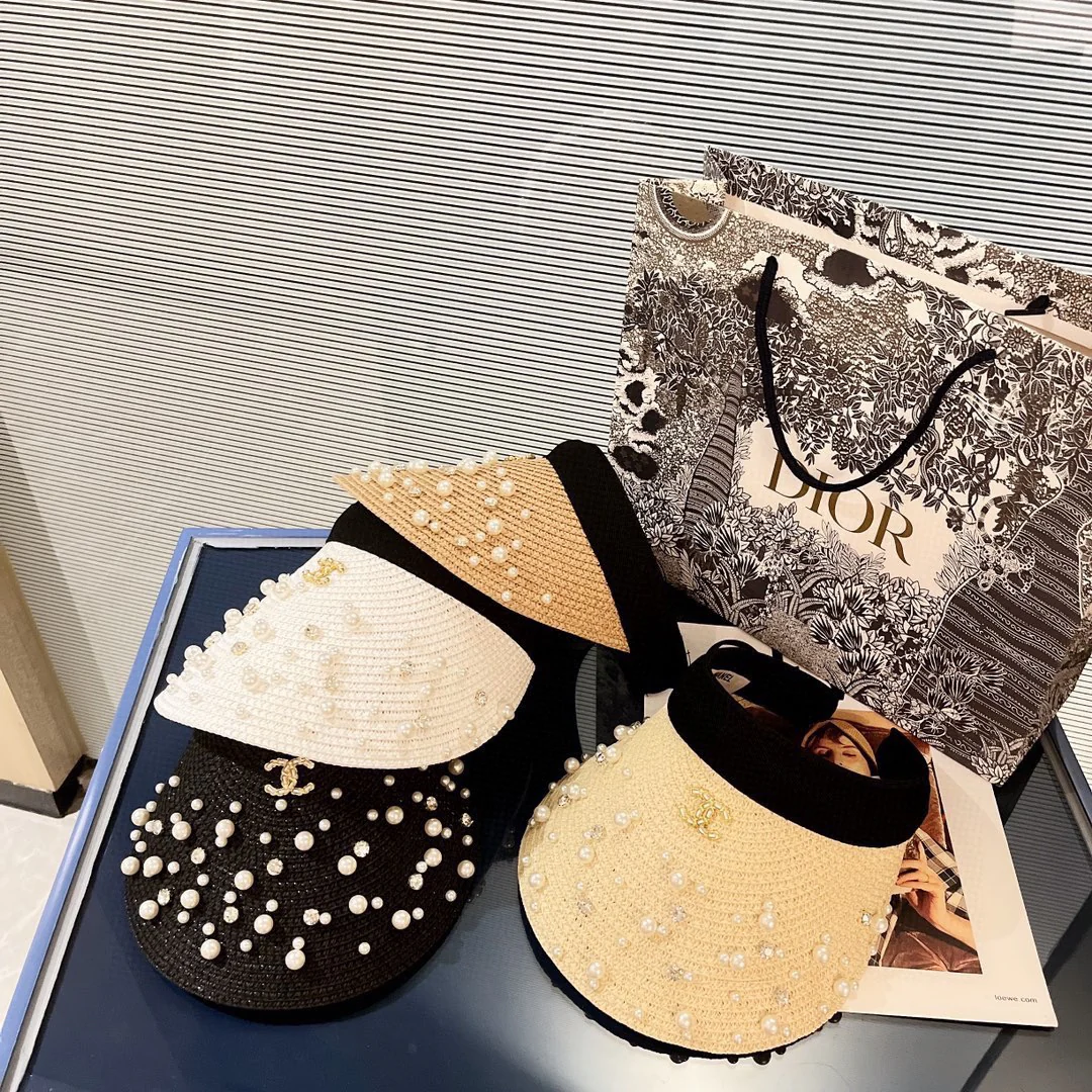 Солнцезащитная шляпа Chanel Pearl с открытым верхом