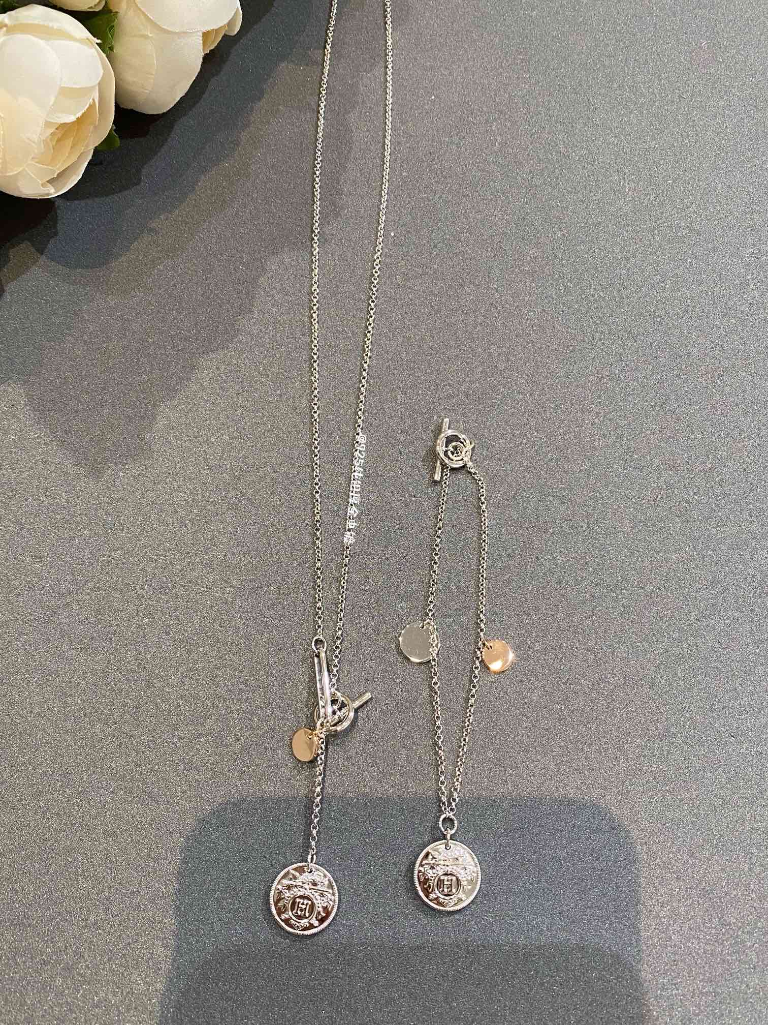 Hermes - Браслет 17 см - Колье 38 см