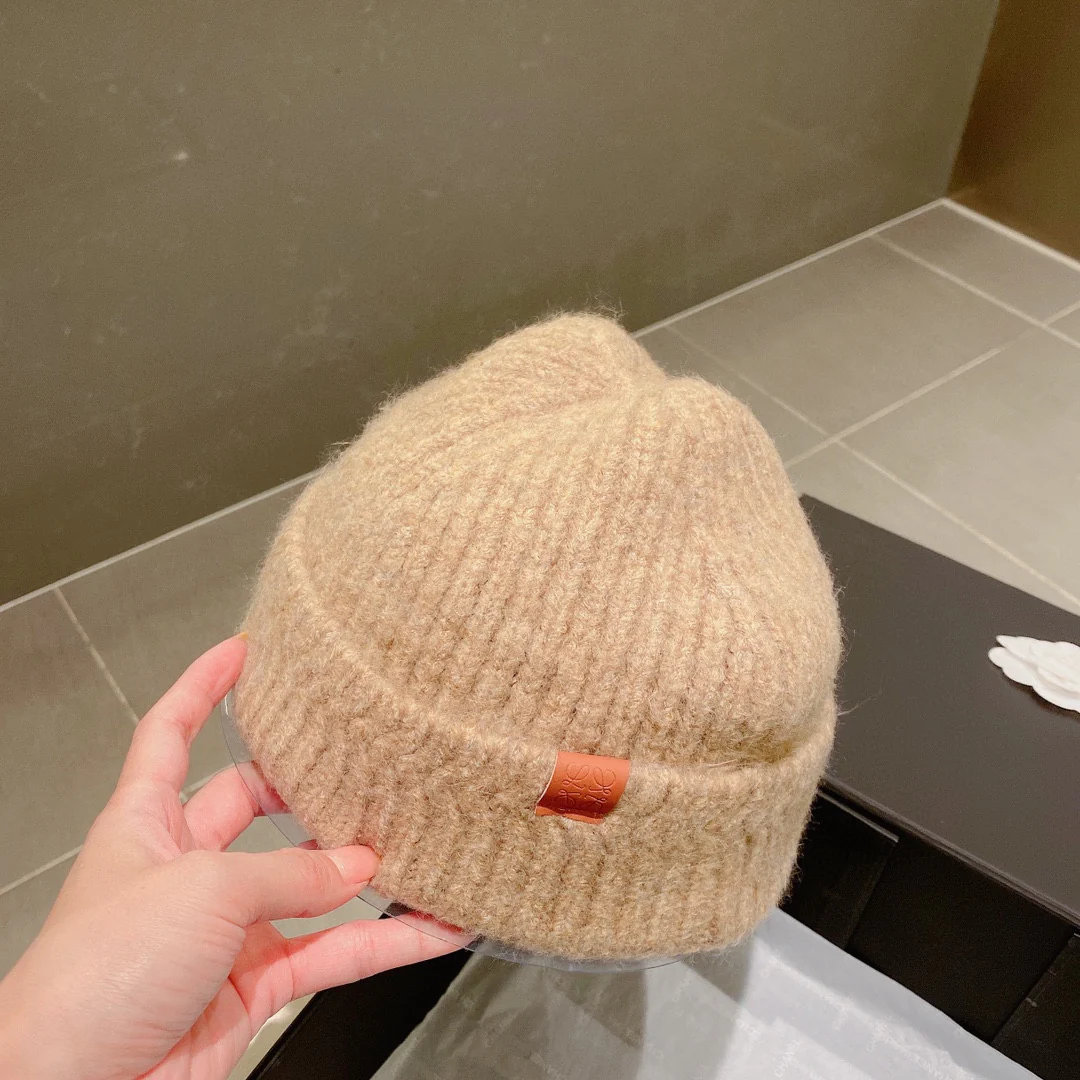 Лолита - Вязаная шапка - Абрикосовый цвет