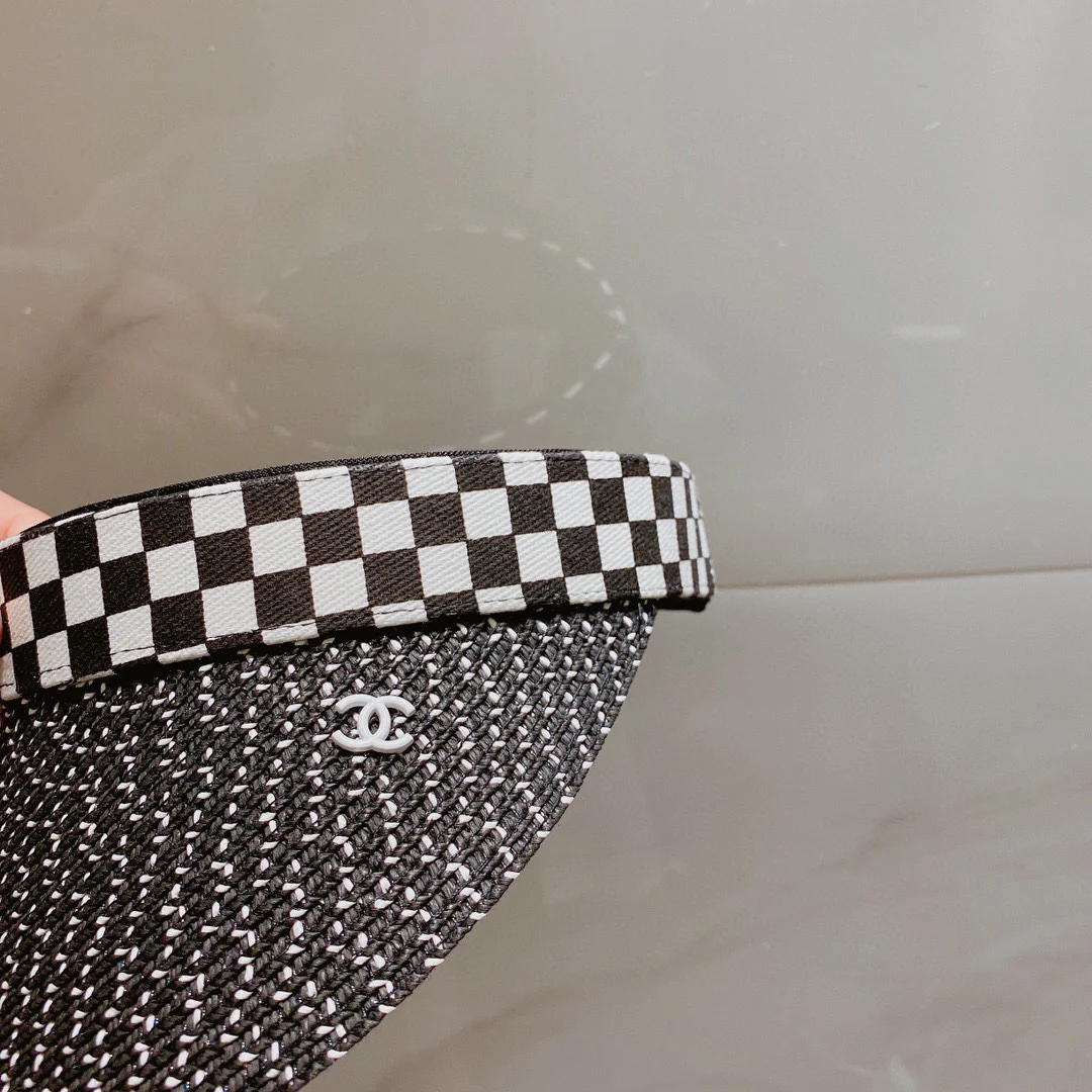 Солнцезащитная шляпа Chanel - Открытый жилет - Черная