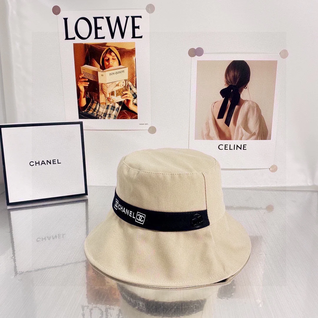 Chanel - Рыбацкая шляпа - Бежевая - 1