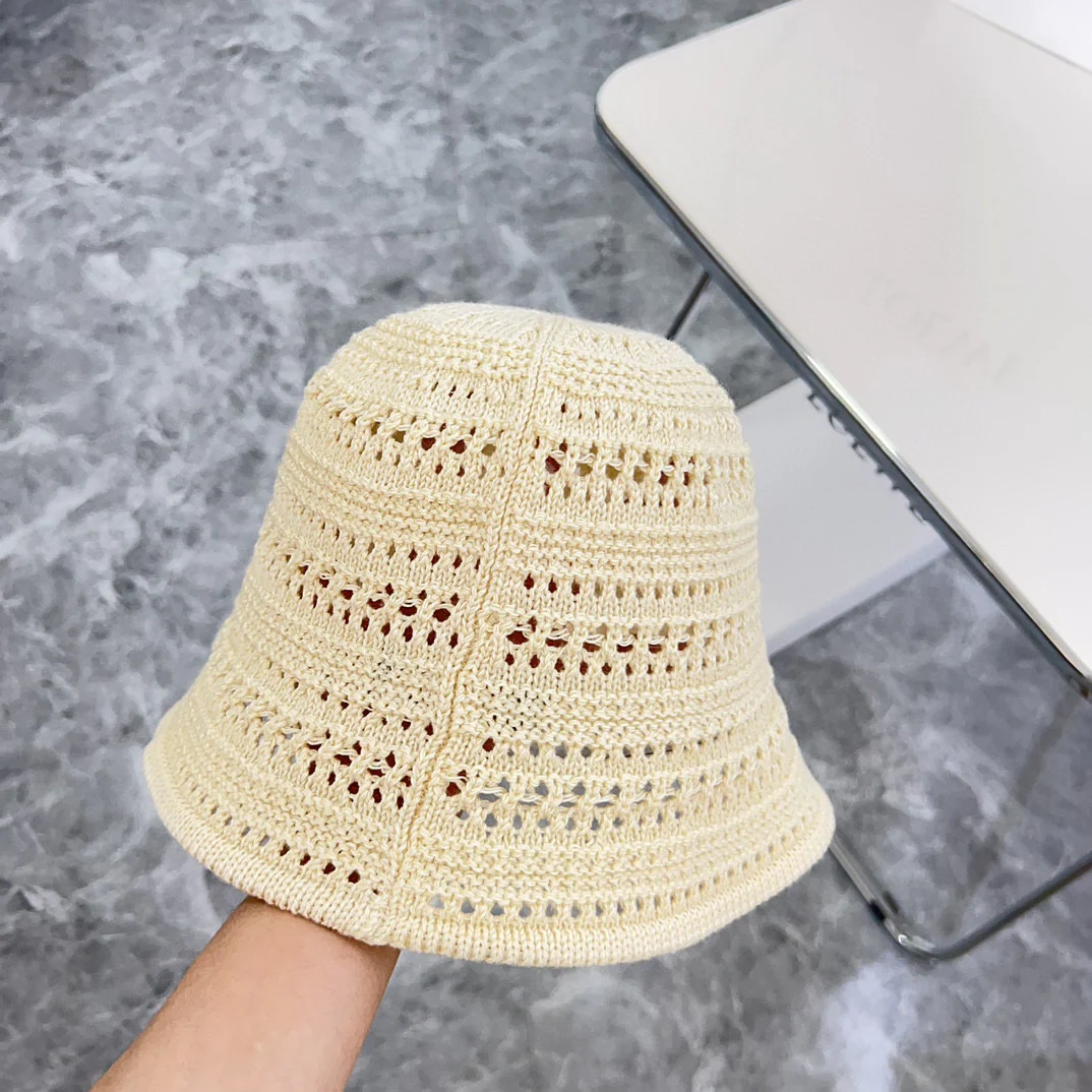 Новинка LV 2024 года - Панама с ажурным плетением - Бежевая