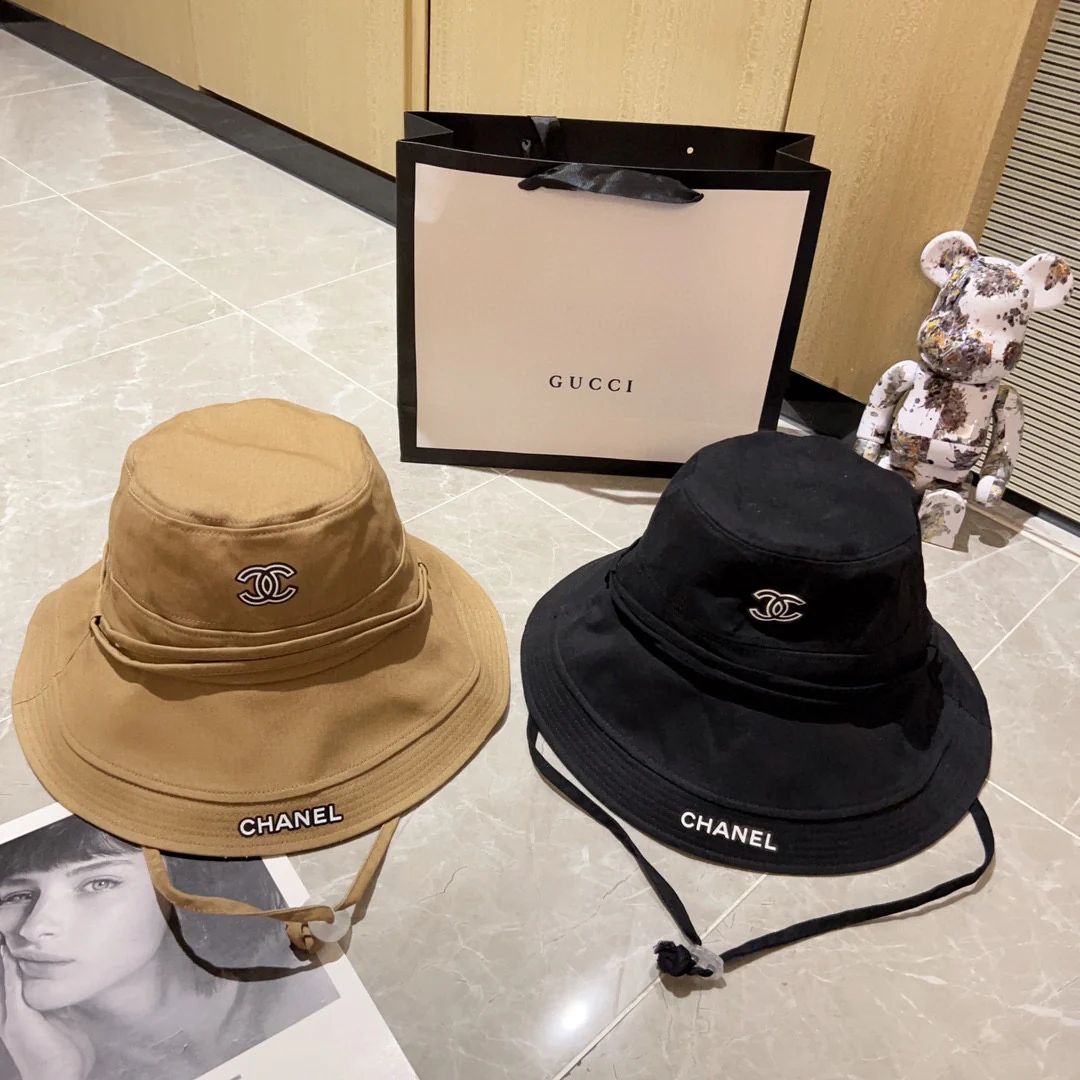 Новинка сезона весна/лето 2023 от Chanel - Широкополая рыбацкая шляпа - Веревочная - Черная