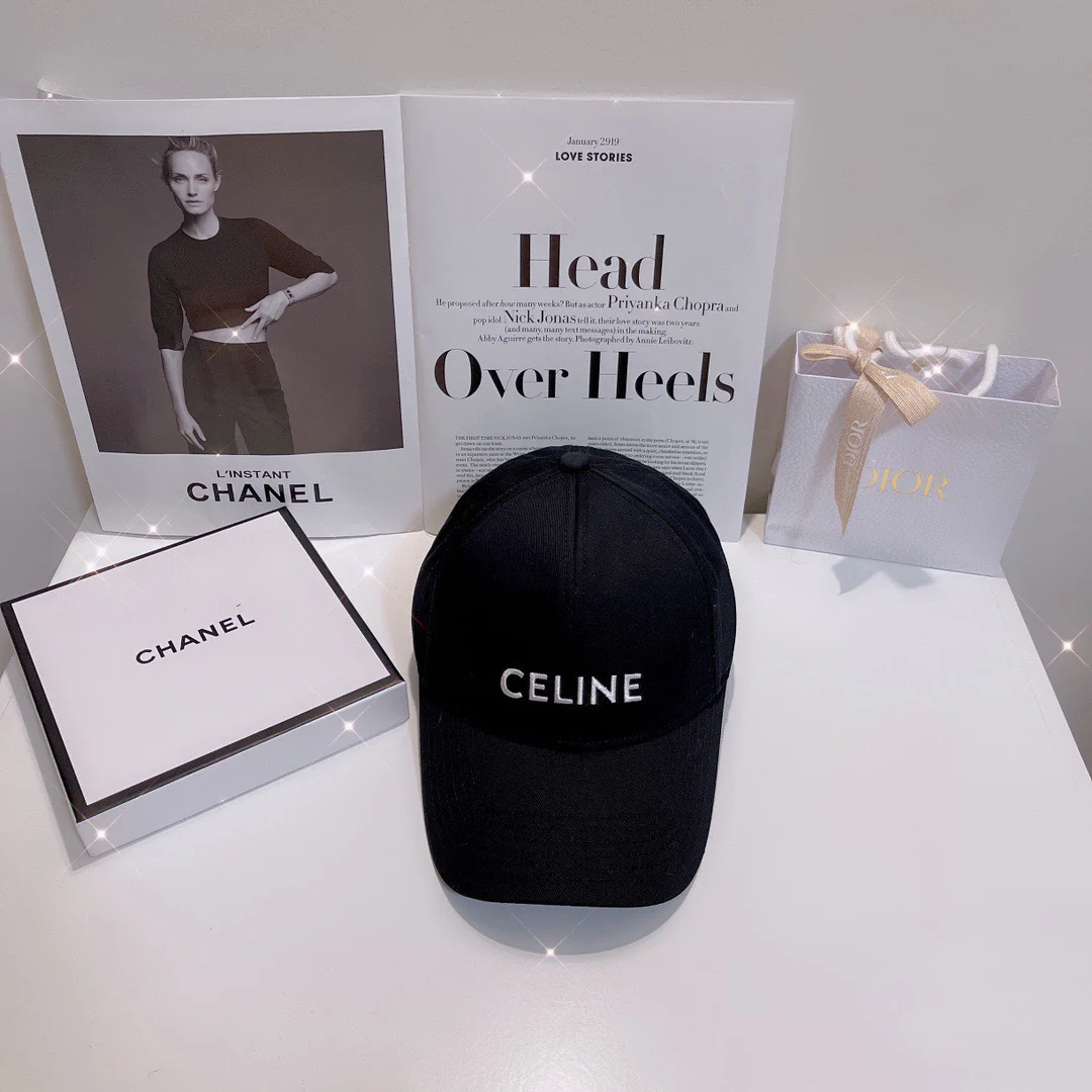 Вышитая джинсовая бейсболка Celine - 1