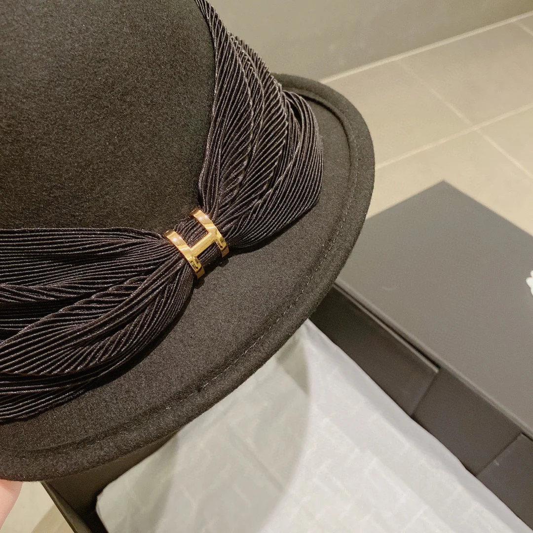 Hermes - Шерстяная панама - Черная