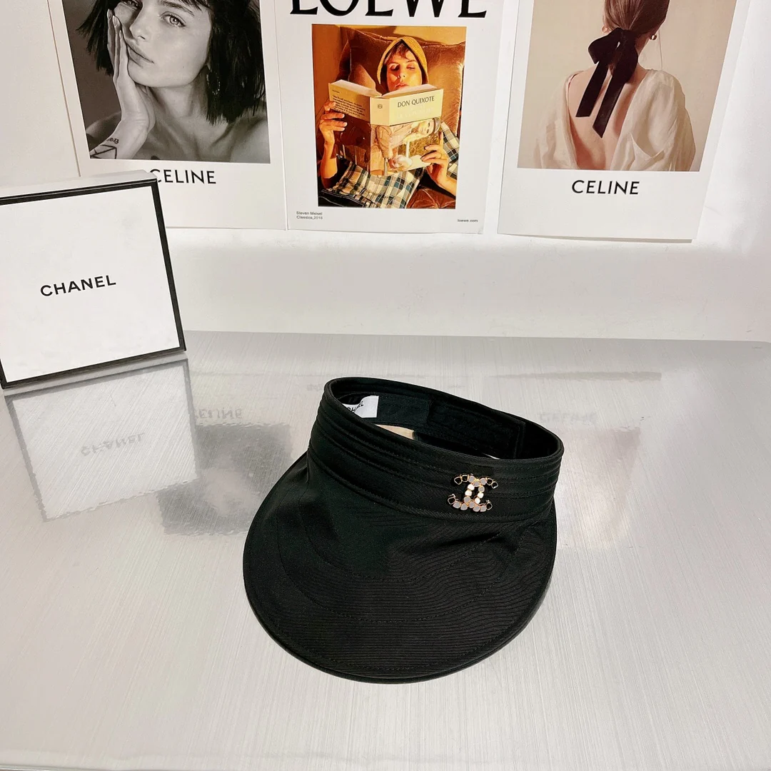 Новинка Chanel 2022 года - Солнцезащитная шляпа - Парик с открытыми губами - Черный