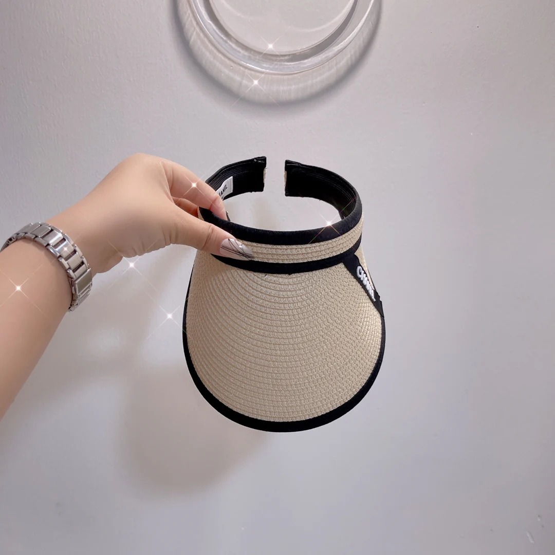 Солнцезащитная шляпа Chanel - Открытый жилет - Абрикосовый