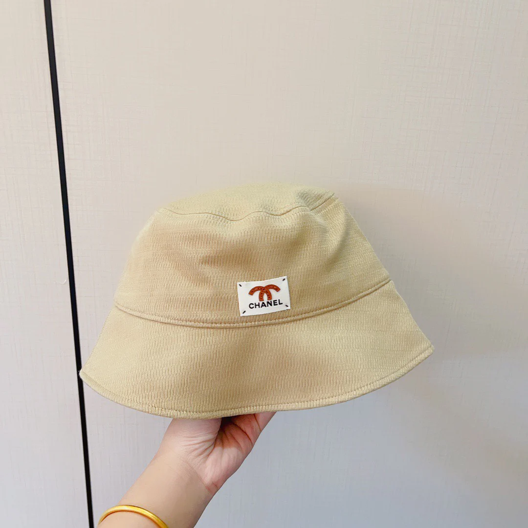 Chanel - Новая хлопковая рыбацкая шляпа с диагональным плетением