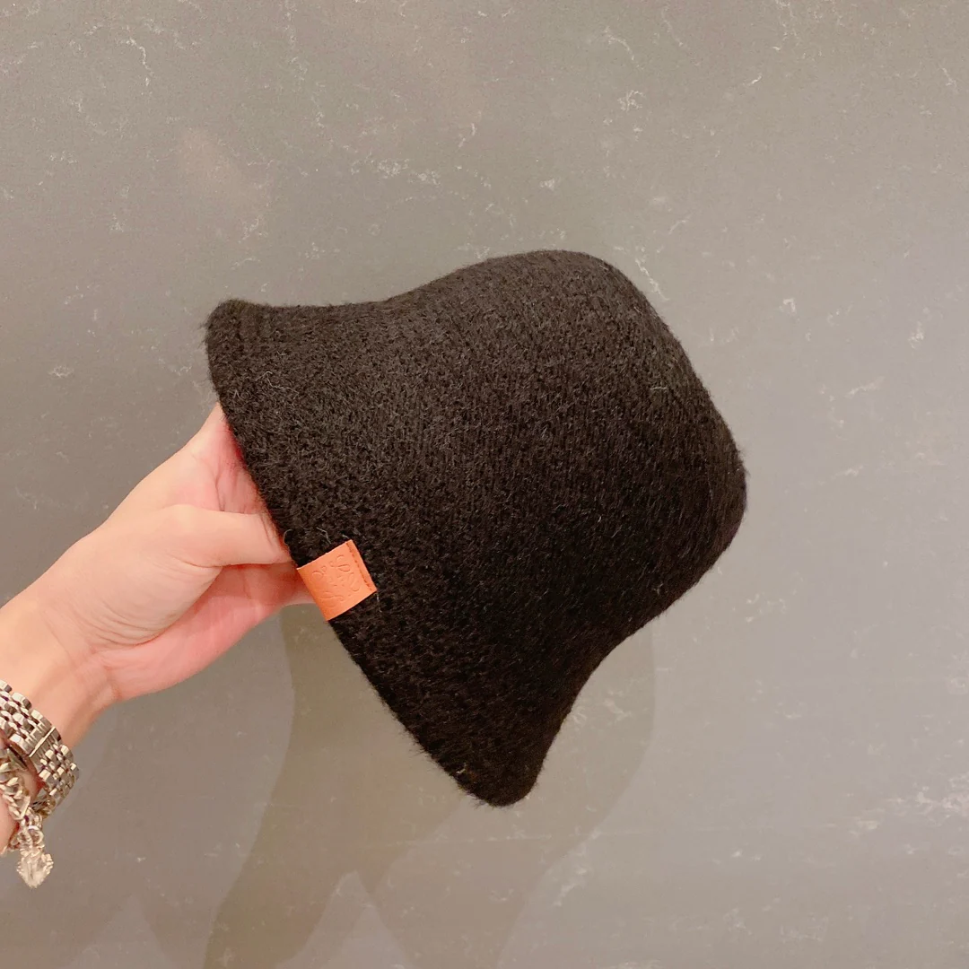 Lolway - Вязаная рыбацкая шапка - Черная