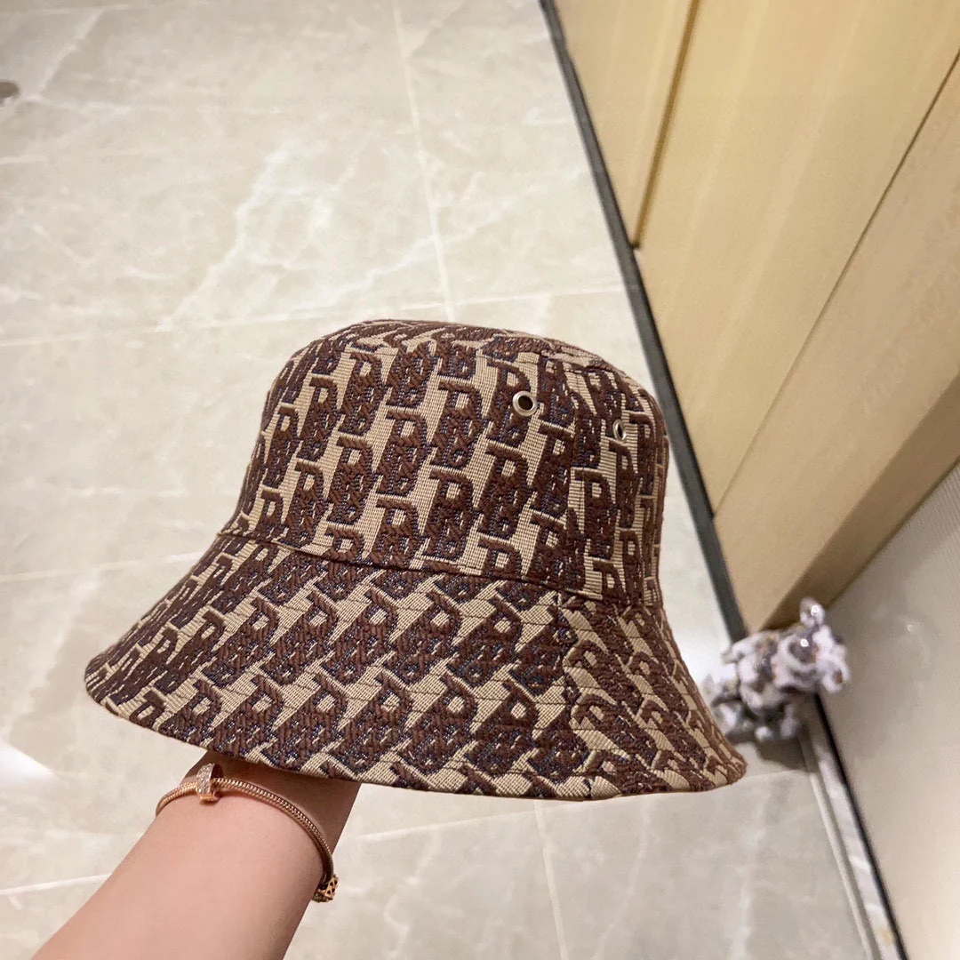 Двусторонняя панама Dior 2023 - цвет хаки