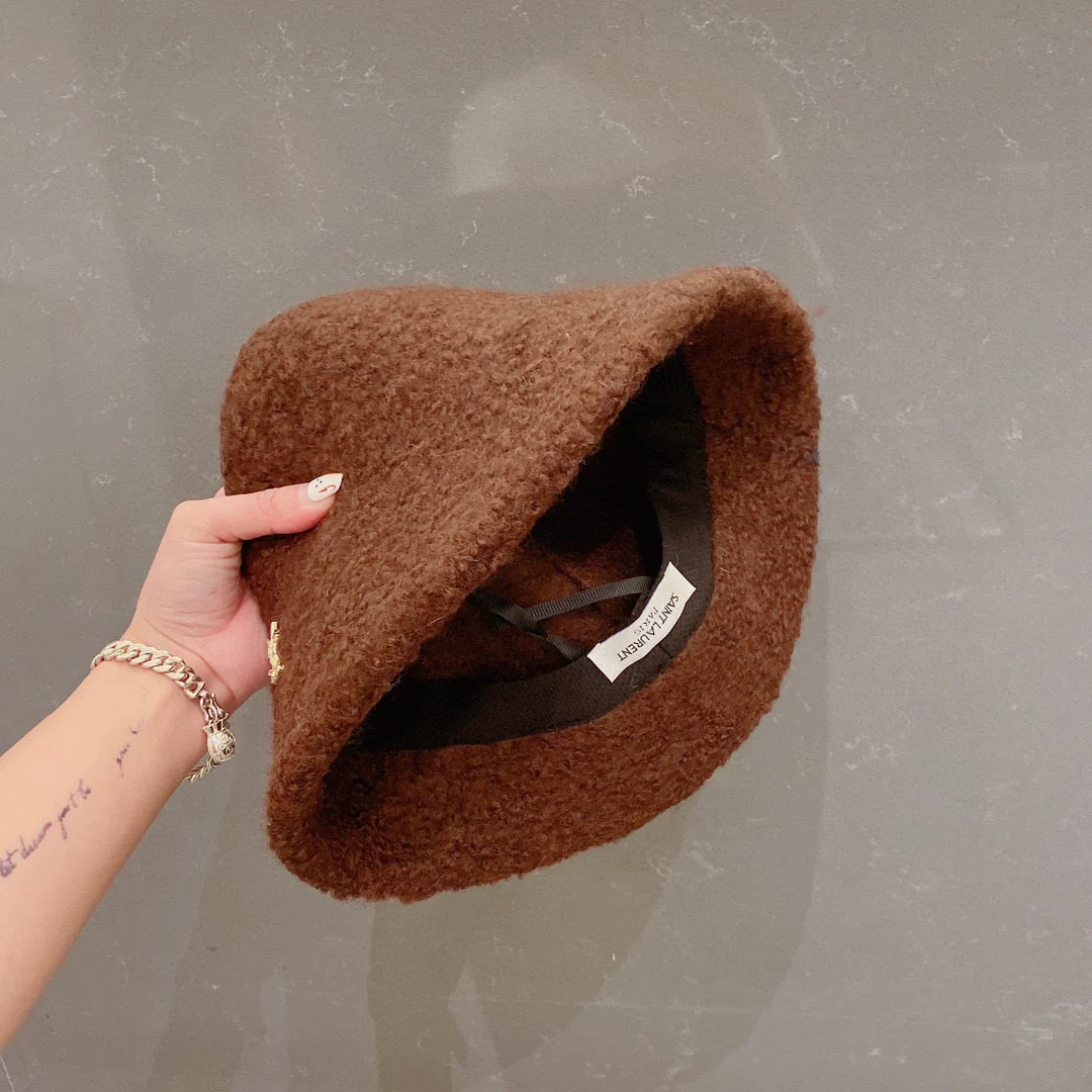 Шляпа рыбака из овечьей шерсти Saint Y. Lo - коричневая