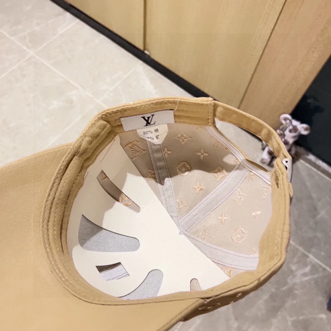 Новая бейсболка LV 2023 с вышитой монограммой, желтая.