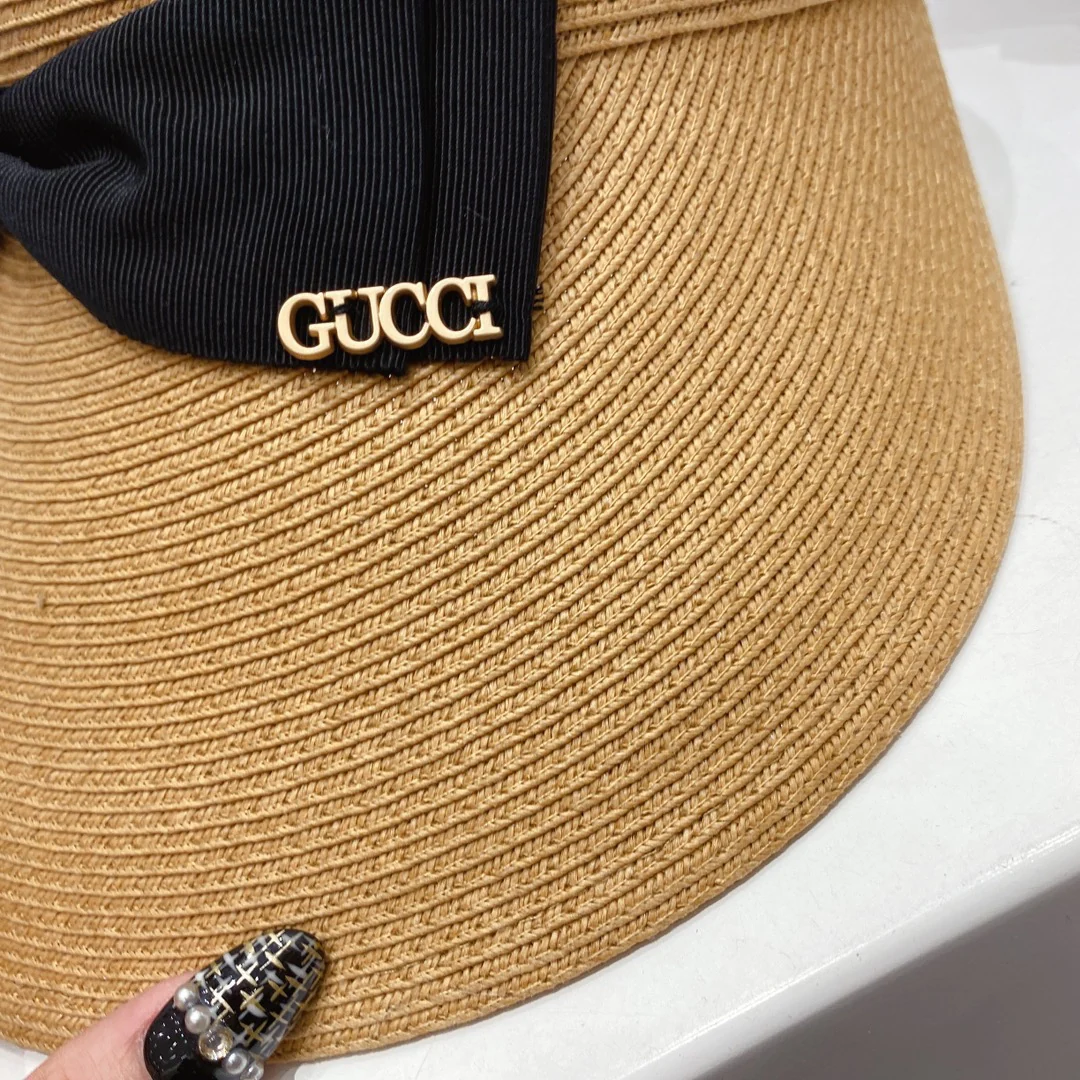 Gucci - Повязка на голову с бантом, солнцезащитная шляпа - 2