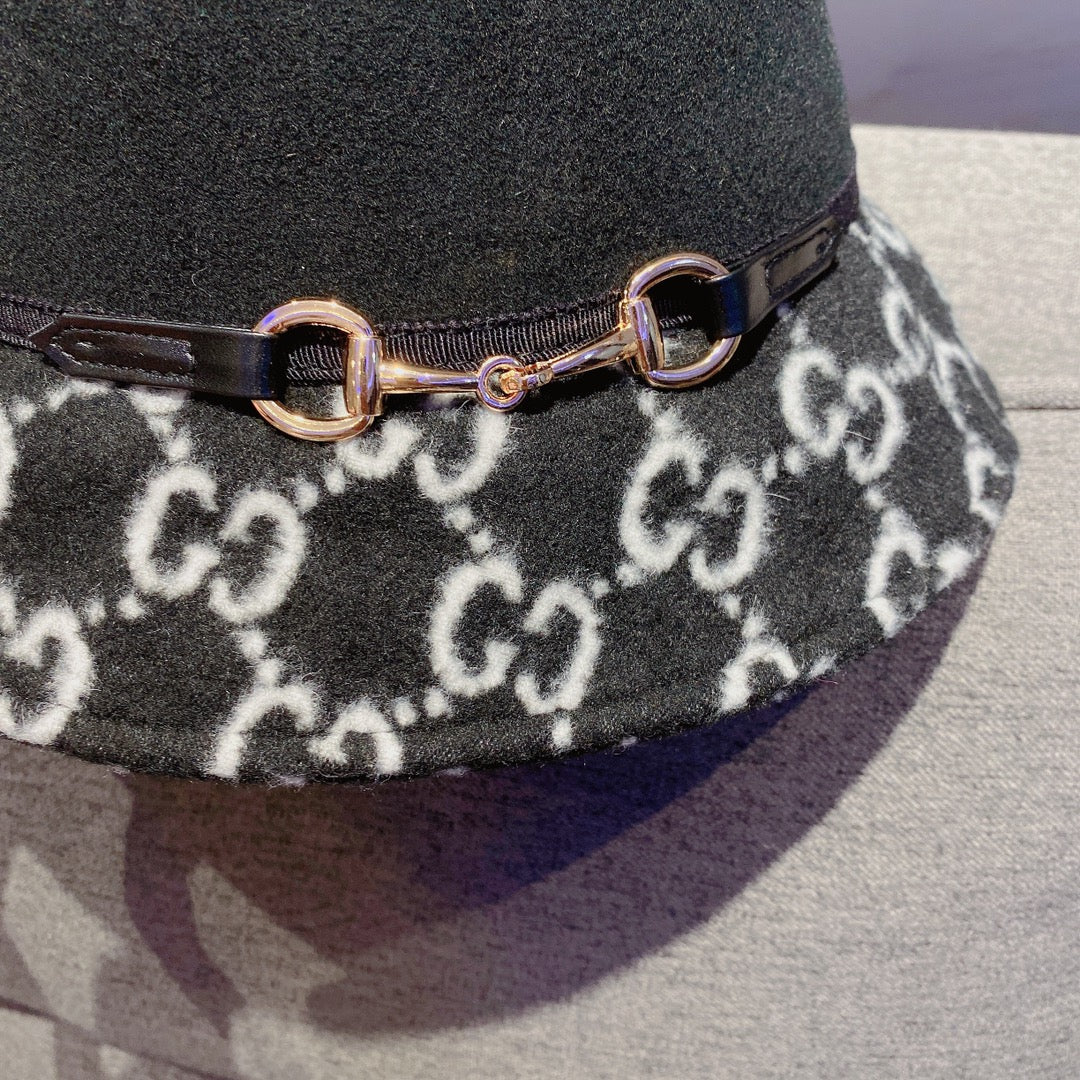 Семейство Pu-G - шерстяная рыбацкая шляпа - черная