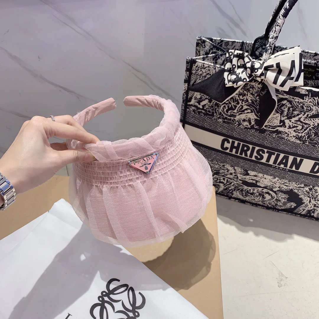 Шифоновая кепка-козырек/солнцезащитная шляпа Prada