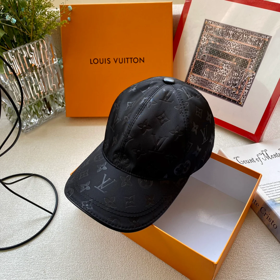 LV - Новая шелковая бейсболка с монограммой - Черная