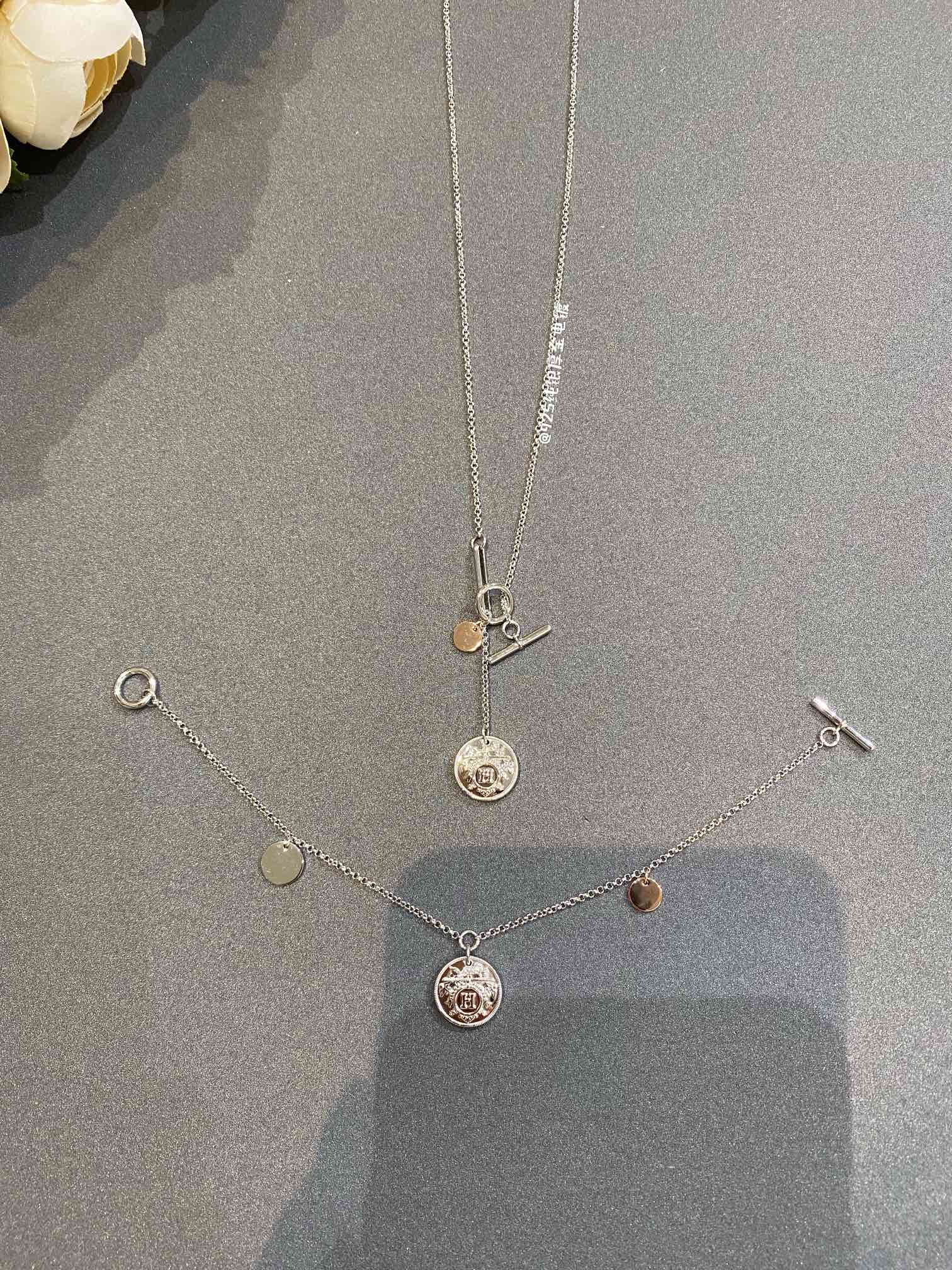 Hermes - Браслет 17 см - Колье 38 см