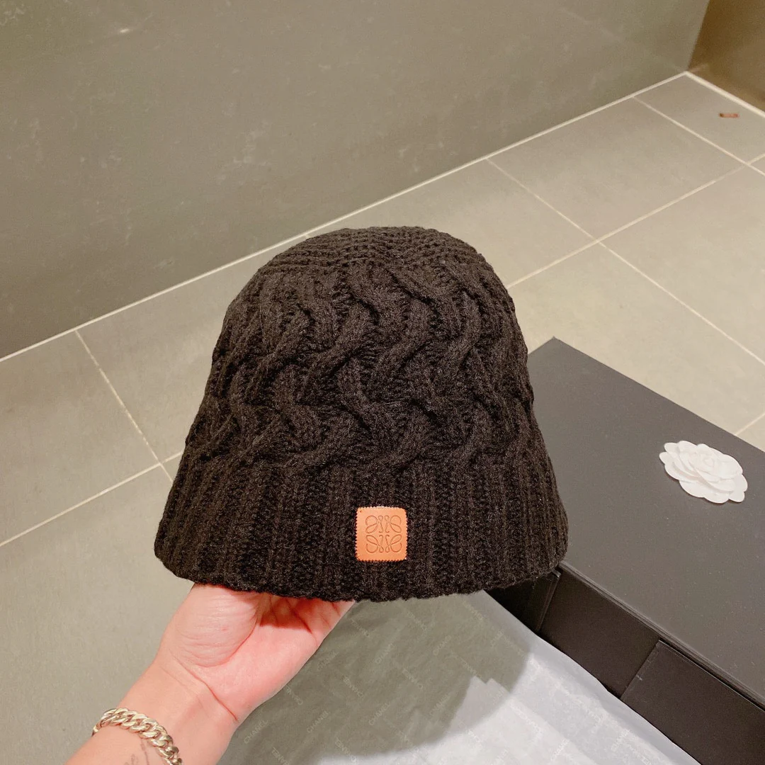 Lolway - Вязаная рыбацкая шапка - Черная - 1