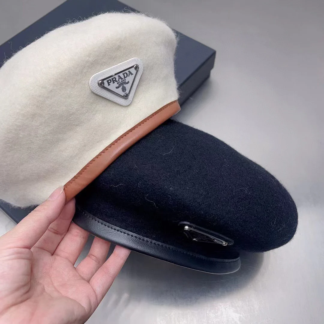 Prada - Берет с цветовыми блоками