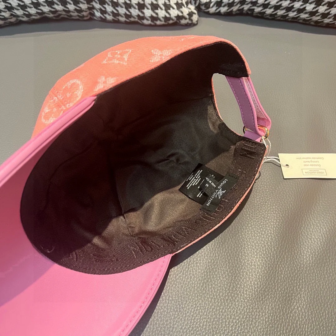 LV - Сдержанная классическая бейсболка с узором Damier - Розовая