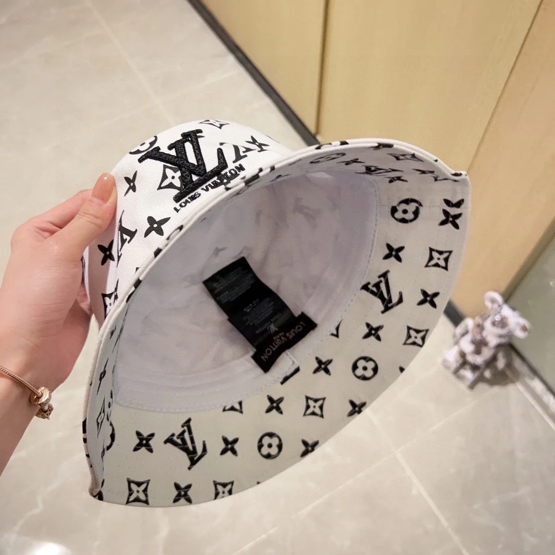 Новинка сезона весна/лето 2023 от LV - Вышитая рыбацкая шляпа - Белая