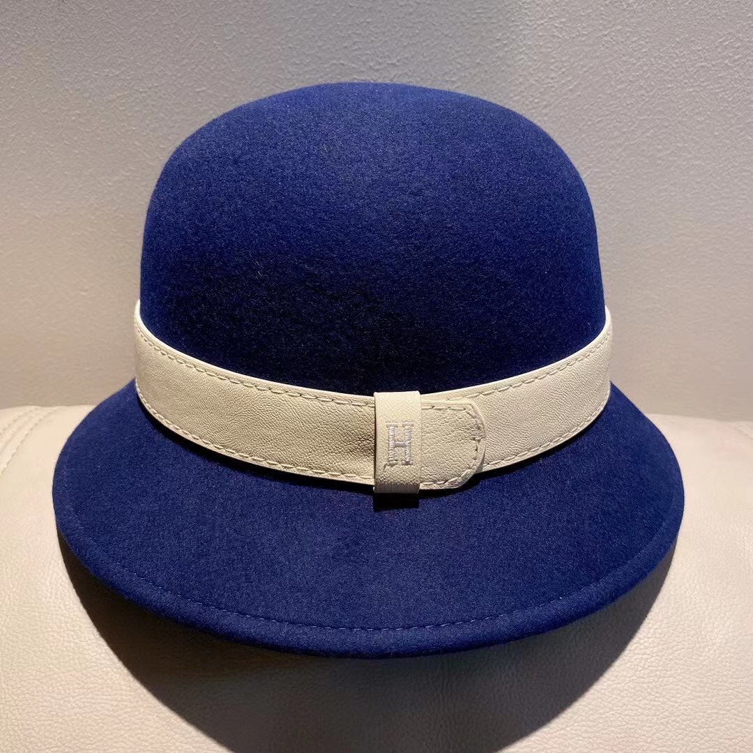 Шерстяная панама с вышивкой Hermes-h