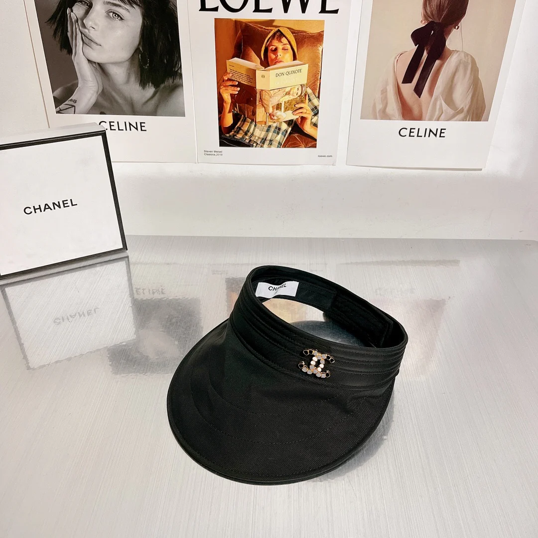 Новинка Chanel 2022 года - Солнцезащитная шляпа - Парик с открытыми губами - Черный