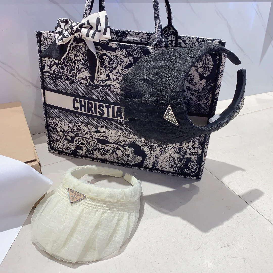 Шифоновая кепка-козырек/солнцезащитная шляпа Prada