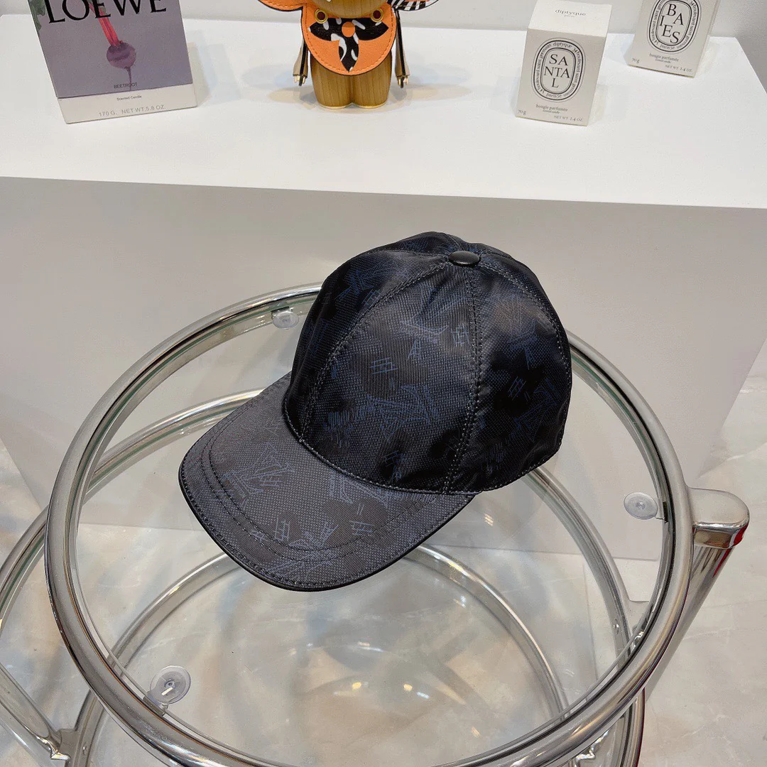 LV - Новая классическая бейсболка с монограммой, шелкографией - Черная