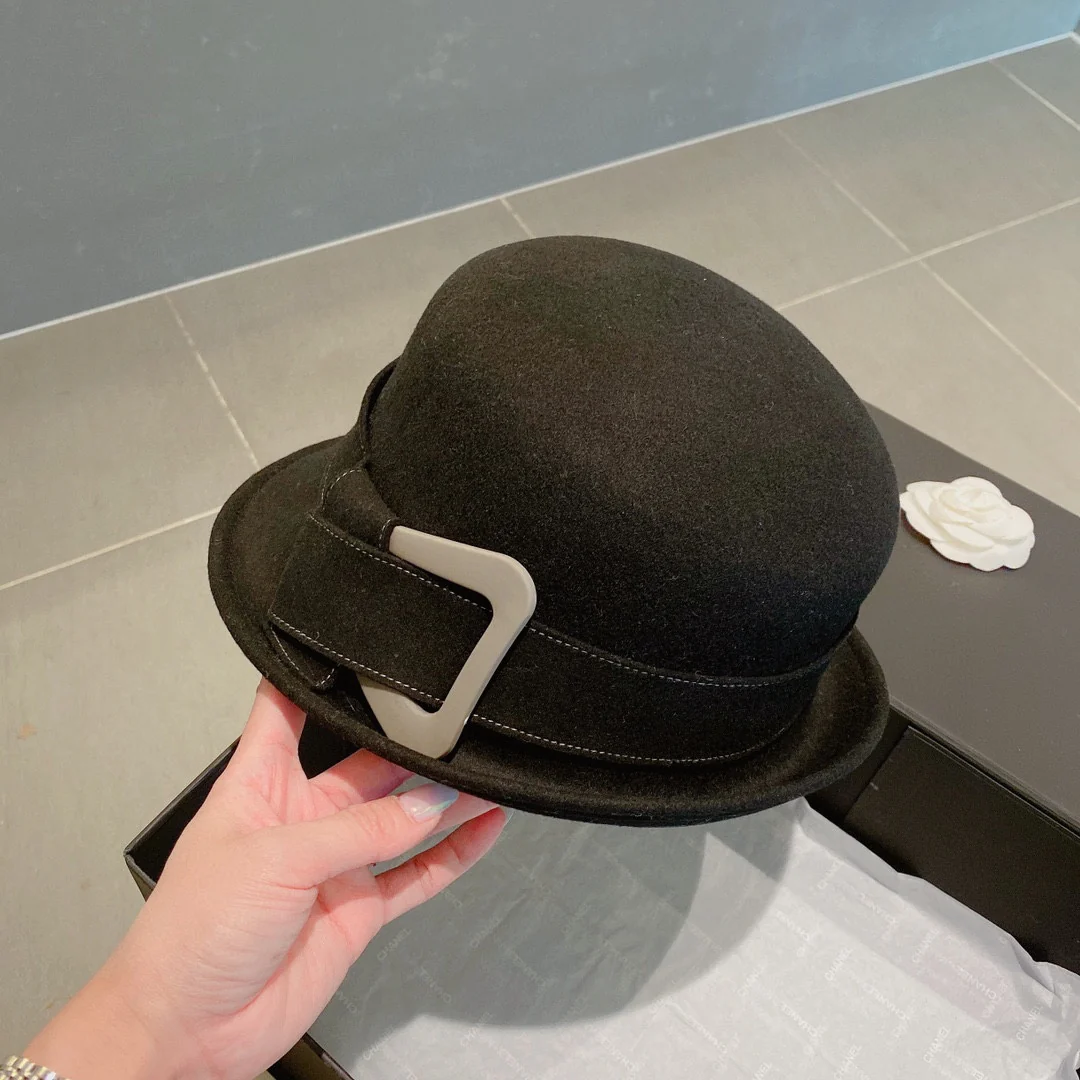 Chanel - Шерстяная панама - Черная - 1