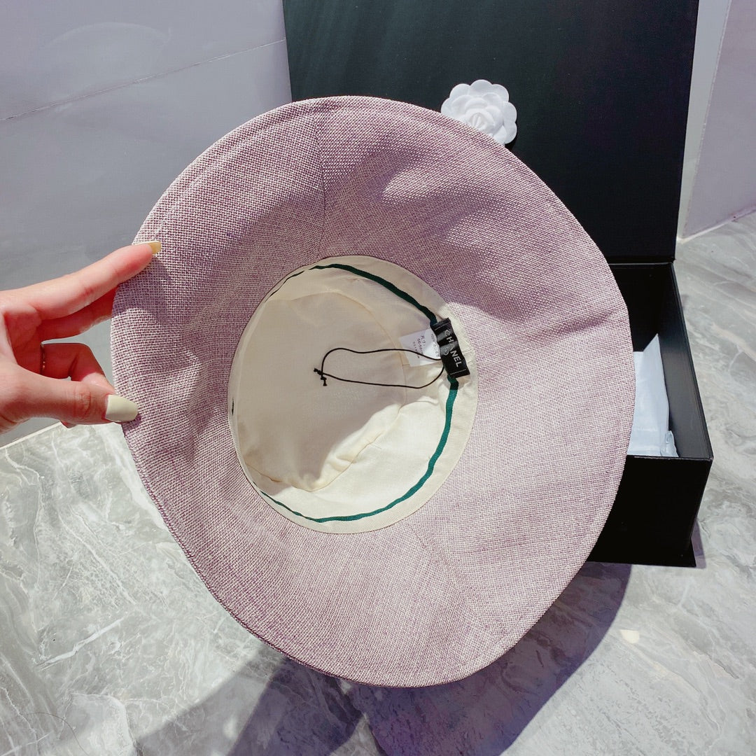 Chanel - Солнцезащитная шляпа - Солнцезащитная шляпа - Розовая