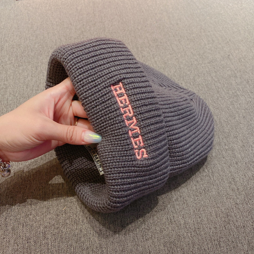 Hermes - Вязаная шапка-бини - Унисекс - Серая