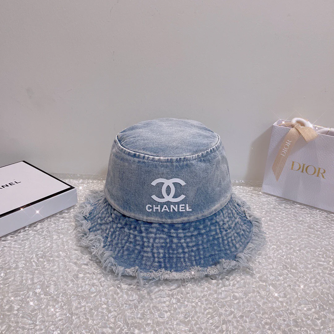 Chanel - Выстиранная ковбойская рыбацкая шляпа