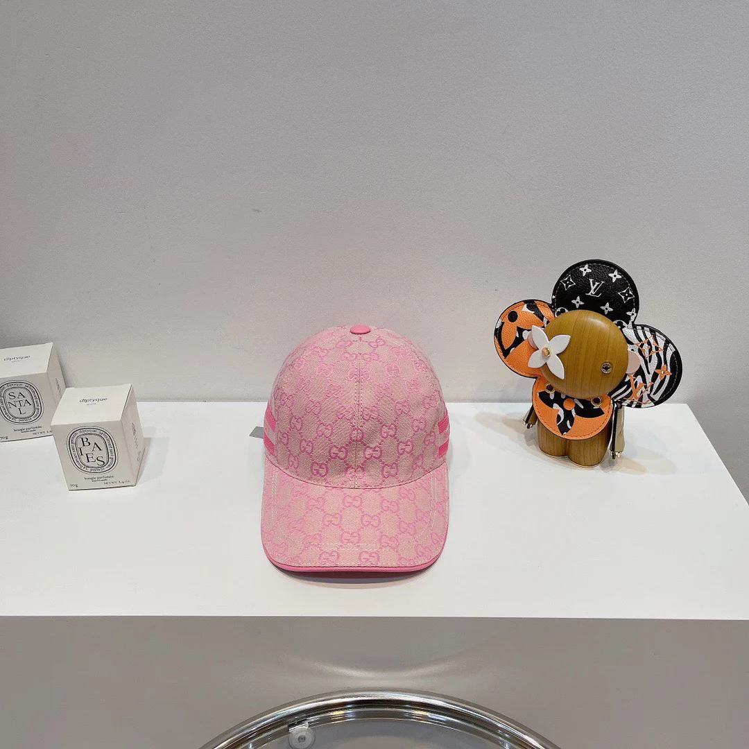 Gucci - Новая бейсболка с вышитой двойной буквой G - Розовая