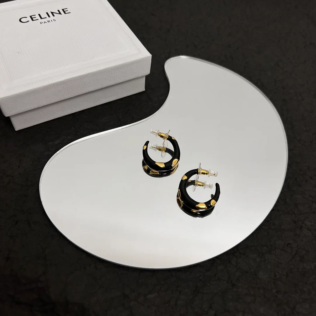 Серьги Celine - черные