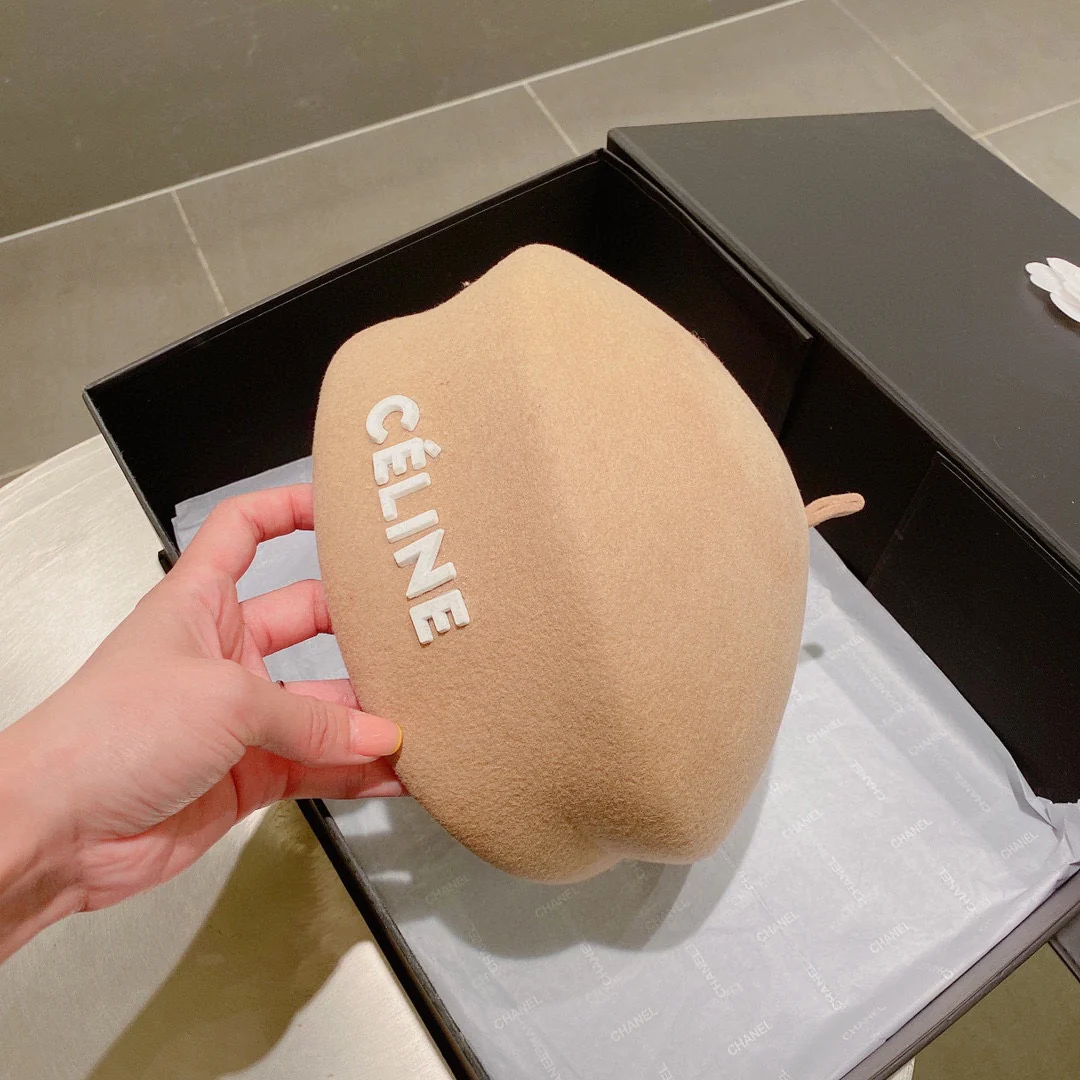 Селин - Шерстяной берет - Абрикосовый