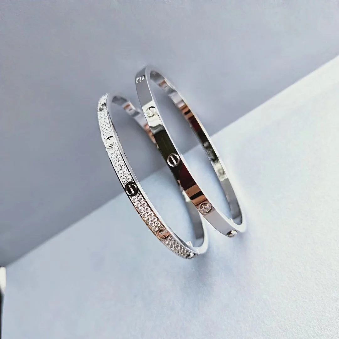 Браслет Cartier Love - Тонкий дизайн - Без бриллиантов - Узор 