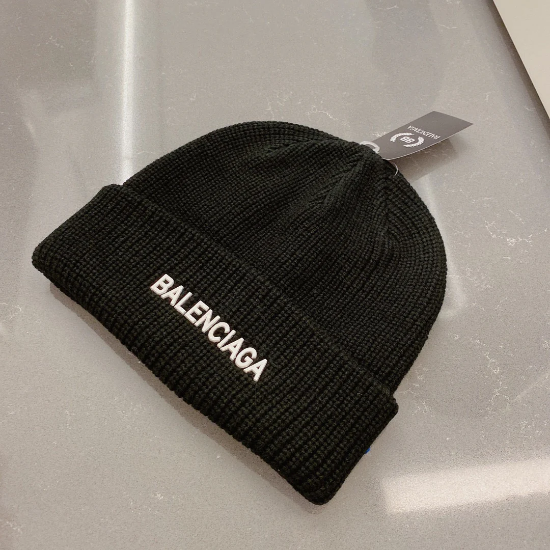Balenciaga - Вязаная шапка-бини - Унисекс - Черная