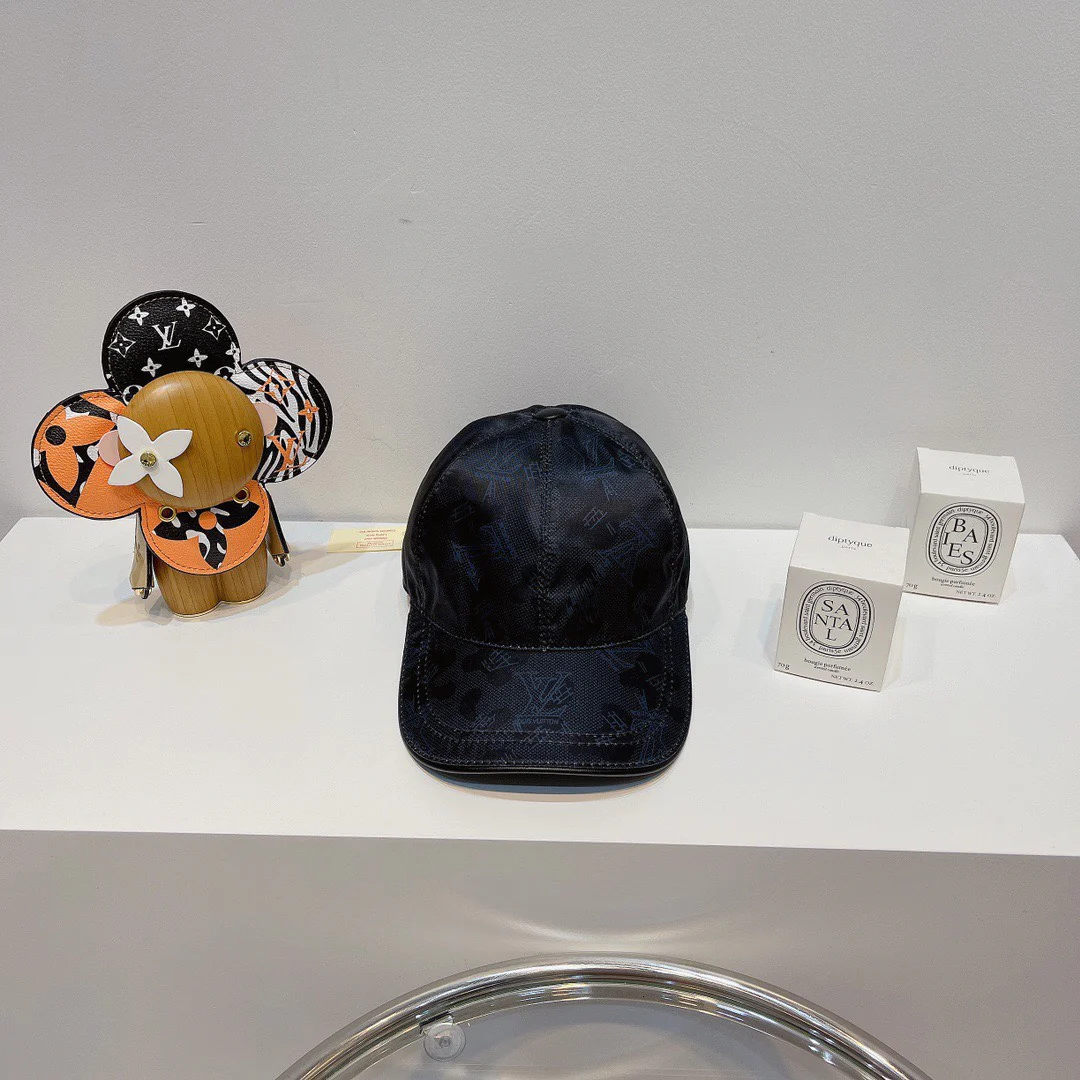 LV - Новая классическая бейсболка с монограммой, шелкографией - Черная