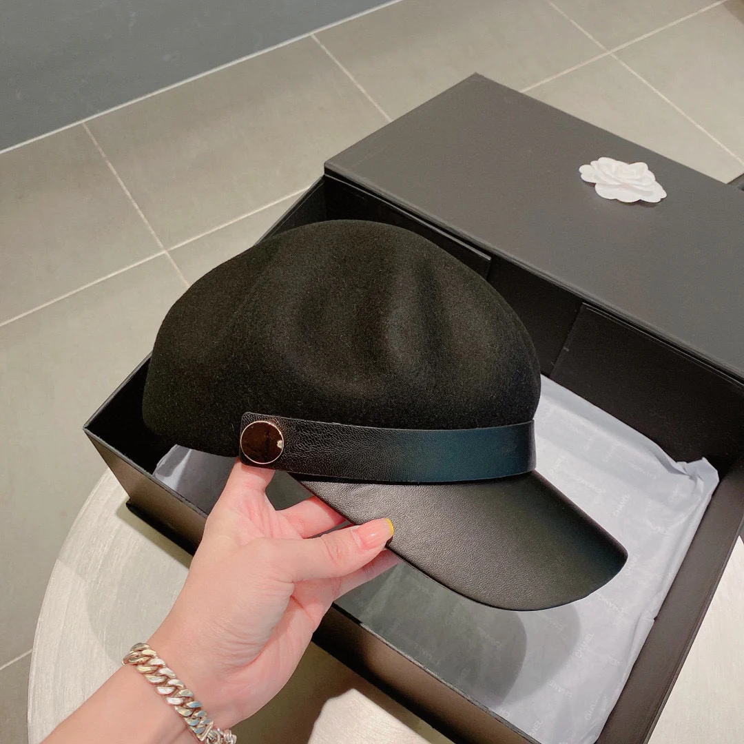 Шерстяная восьмиугольная бейсболка Gucci - черная