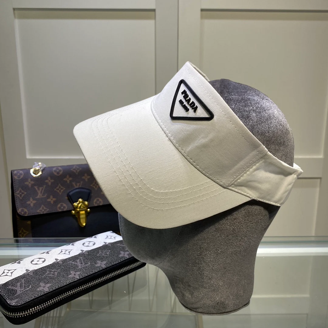 Prada - Классический стиль - Солнцезащитная шляпа с открытым париком