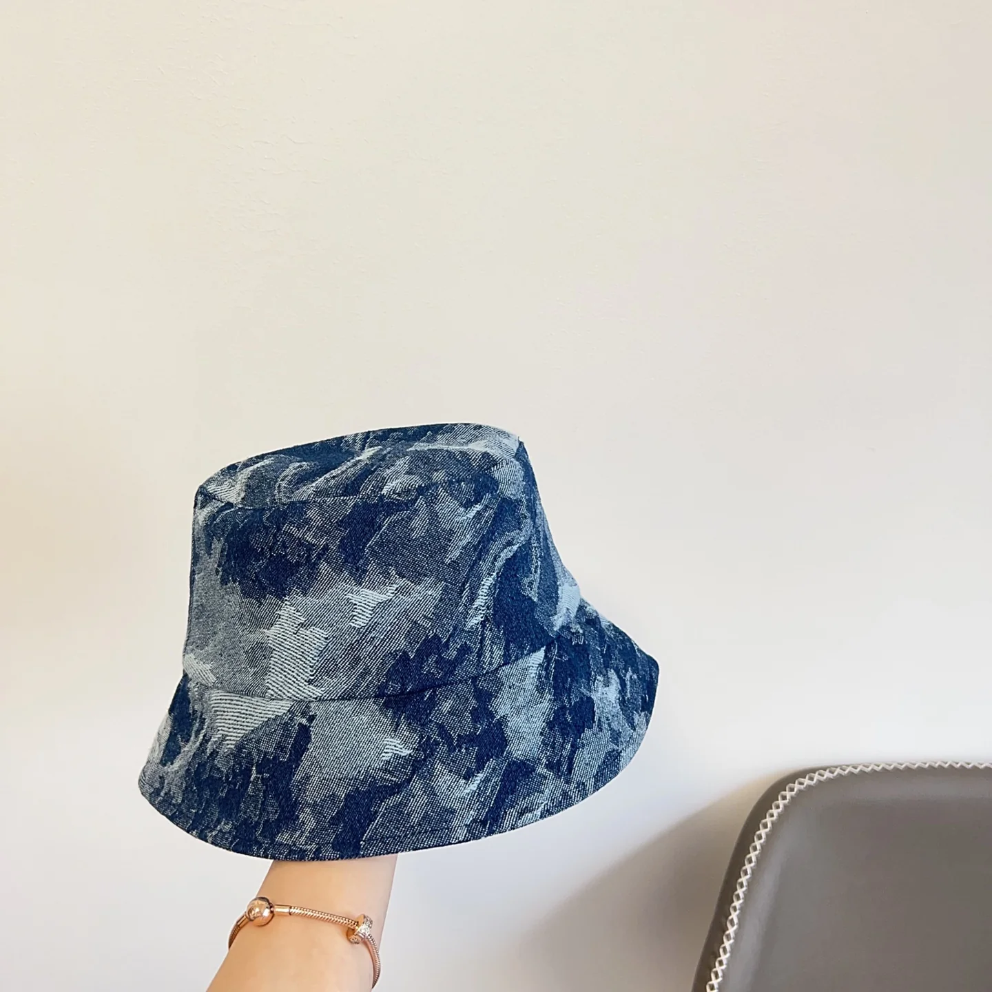 LV - Расписная рыбацкая шляпа - Синяя