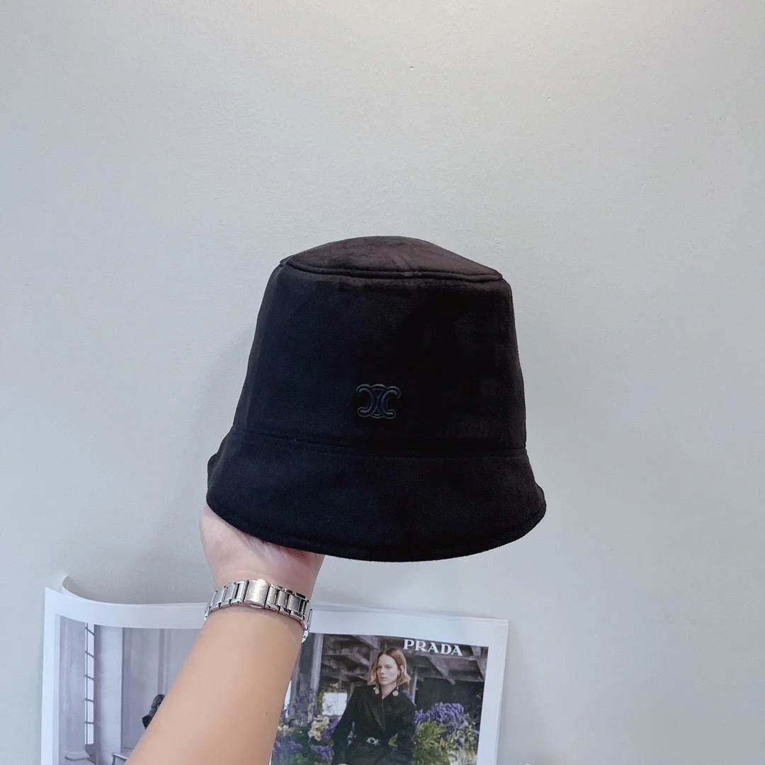 Панама Celine из замши - черная