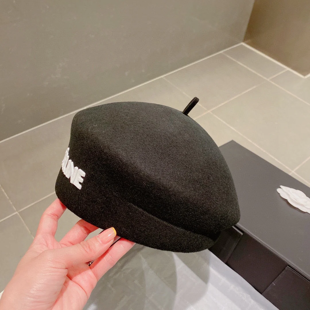 Celine - Шерстяной берет - Черный