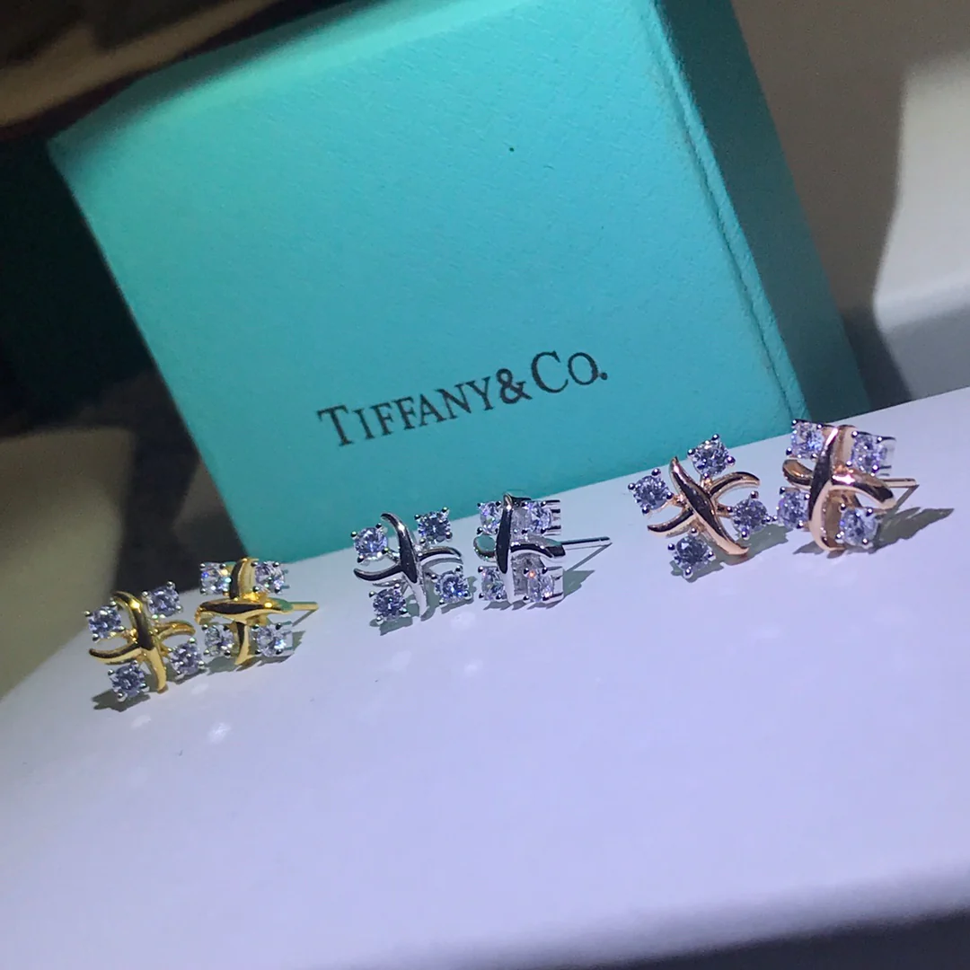 Серьги Tiffany - Пуговица - 6 шт.