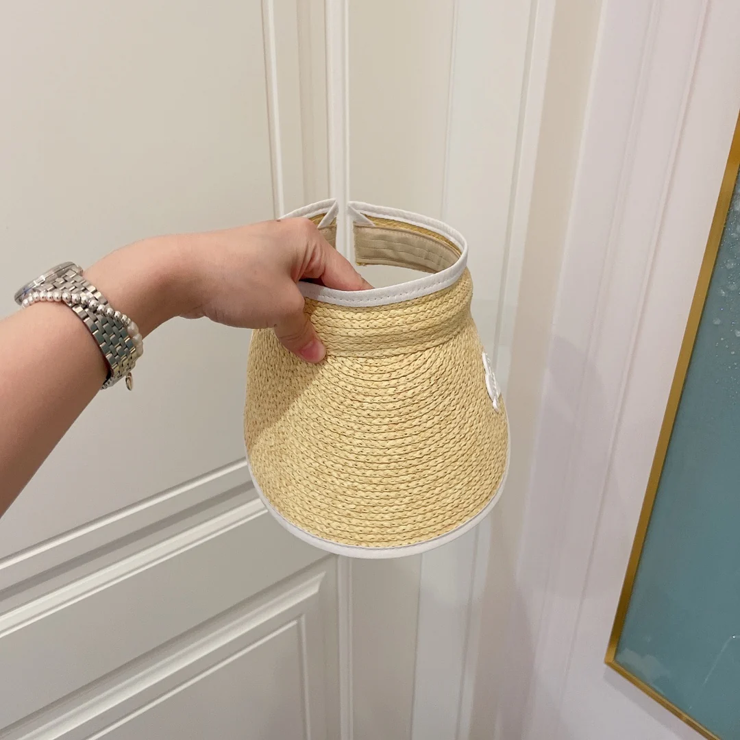 Соломенная шляпа от солнца Miu Miu с открытым верхом