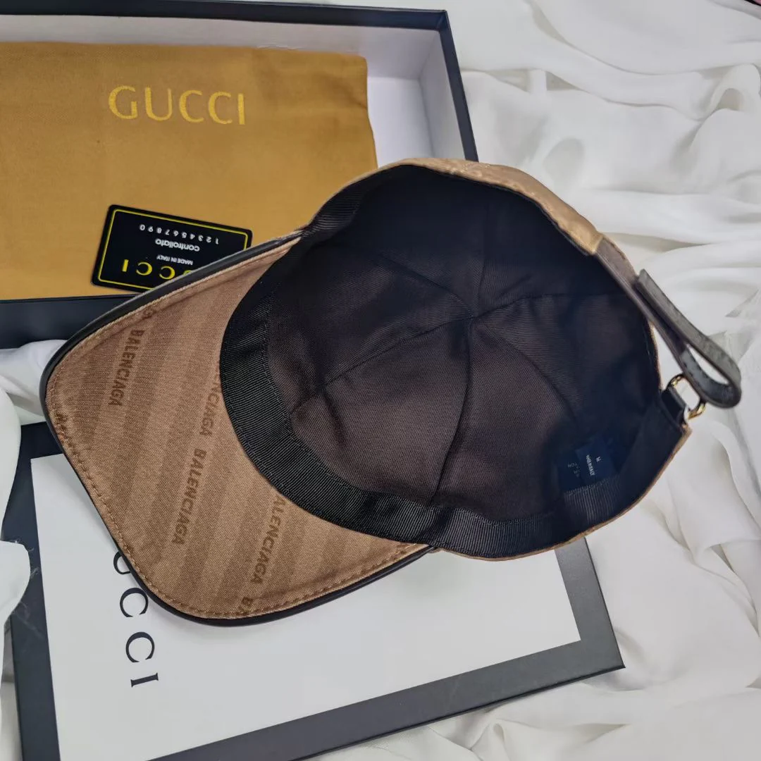 Полосатая бейсболка Balenciaga - хаки